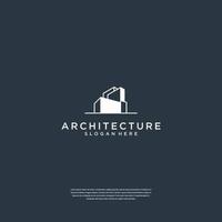 inspiração de design de logotipo de arquitetura criativa vetor