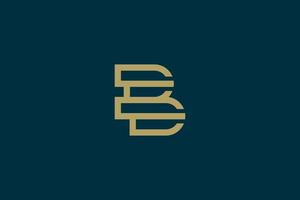design de logotipo de letra b de luxo vetor
