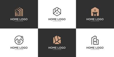 construção de inspiração de design de logotipo de arquitetura vetor