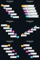 use infográficos vetoriais para apoiar visualmente suas ideias de negócios em sua apresentação. vetor