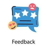 conceitos de feedback da moda vetor