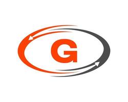design de logotipo de tecnologia letra g vetor