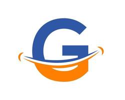 modelo de vetor de design de logotipo de sorriso letra g