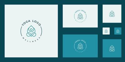 símbolo de linhas naturais e elegantes limpas, beleza inspiradora, logotipo de design de ioga e spa. vetor