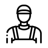 ilustração de contorno vetorial de ícone de trabalhador encanador vetor
