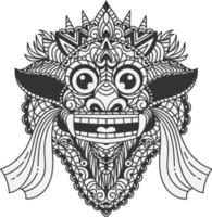 ilustração de máscara de barong vetor