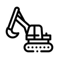 ilustração de contorno vetorial de ícone de máquina escavadeira vetor