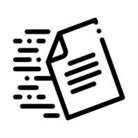 ilustração de contorno vetorial de ícone de entrega de documento vetor