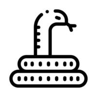 ilustração de contorno vetorial de ícone de cobra do deserto vetor