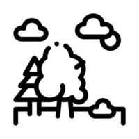 ilustração de contorno de vetor de ícone de floresta diversa