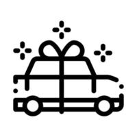 ilustração de contorno do vetor de ícone de presente presente de carro