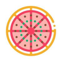 corte a ilustração do contorno do vetor do ícone da pizza