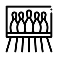 ilustração de contorno vetorial de ícone de pistas de boliche vetor