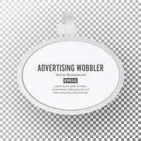 vetor de wobbler de publicidade de plástico