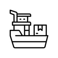 ícone do navio de carga para o seu site, celular, apresentação e design de logotipo. vetor