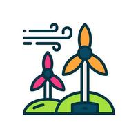 ícone de energia eólica para seu site, celular, apresentação e design de logotipo. vetor