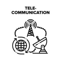 conceito de vetor de tecnologia de telecomunicações