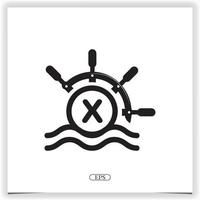 letra do oceano x logotipo design de modelo elegante premium vetor eps 10