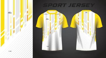 design de camisa esportiva de camisa amarela vetor