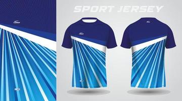 design de camisa esportiva de camisa azul vetor