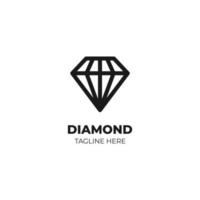 modelo de vetor de logotipo de forma de diamante de ícone