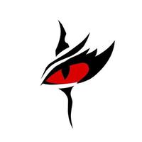 olhos do diabo design de arte tribal cor vermelha vetor
