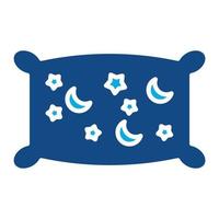 ícone de glifo de duas cores de travesseiro de bebê vetor