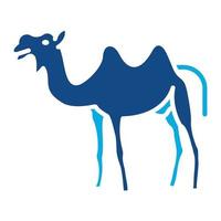 ícone de duas cores de glifo de camelo vetor