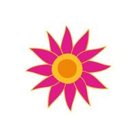 flor colorida do ícone da Índia vetor