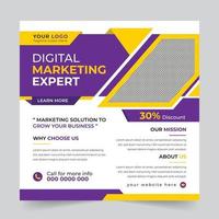 agência de negócios digital profissional editável marketing postagem de mídia social e design de modelo de banner. promoção publicidade corporativa web banner anúncios histórias folheto cartaz vetor