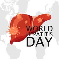 dia mundial da hepatite. ilustração vetorial. vetor