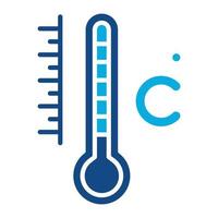 glifo celsius ícone de duas cores vetor