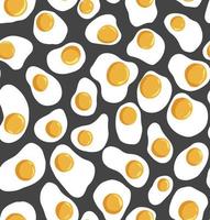 fritar ovos com clara e gema, padrão perfeito vetor