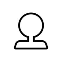 ícone de linha de pessoa isolado no fundo branco. ícone liso preto fino no estilo de contorno moderno. símbolo linear e traço editável. ilustração em vetor curso perfeito simples e pixel.