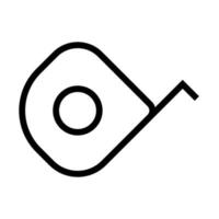 ícone de linha de régua isolado no fundo branco. ícone liso preto fino no estilo de contorno moderno. símbolo linear e traço editável. ilustração em vetor curso perfeito simples e pixel.