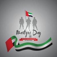 Dia Nacional dos Emirados Árabes Unidos e Dia do Mártir vetor