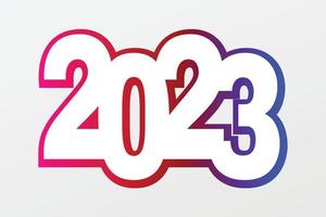 feliz ano novo 2023 banner e cartaz vetor