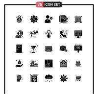 25 ícones criativos sinais modernos e símbolos da apresentação de arquivos de marca de história online elementos de design de vetores editáveis