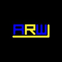 design criativo do logotipo da letra arw com gráfico vetorial, logotipo arw simples e moderno. vetor