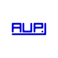 design criativo do logotipo da carta aup com gráfico vetorial, logotipo simples e moderno da aup. vetor