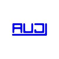 design criativo do logotipo da carta auj com gráfico vetorial, logotipo simples e moderno auj. vetor