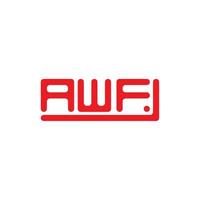 design criativo do logotipo da letra awf com gráfico vetorial, logotipo simples e moderno do awf. vetor