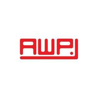 design criativo do logotipo da letra awp com gráfico vetorial, logotipo simples e moderno do awp. vetor