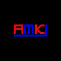 design criativo do logotipo da carta amk com gráfico vetorial, logotipo simples e moderno da amk. vetor