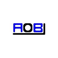 design criativo do logotipo da letra aob com gráfico vetorial, logotipo simples e moderno da aob. vetor