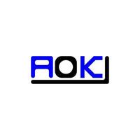 design criativo do logotipo da carta aok com gráfico vetorial, logotipo simples e moderno da aok. vetor