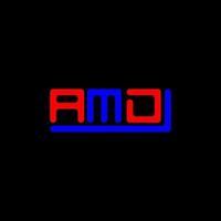 design criativo do logotipo da carta amd com gráfico vetorial, logotipo amd simples e moderno. vetor