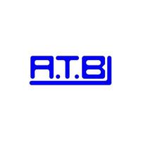 design criativo do logotipo da carta atb com gráfico vetorial, logotipo simples e moderno da atb. vetor