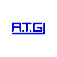 design criativo do logotipo da carta atg com gráfico vetorial, logotipo simples e moderno da atg. vetor