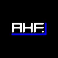 design criativo do logotipo da carta ahf com gráfico vetorial, logotipo simples e moderno do ahf. vetor